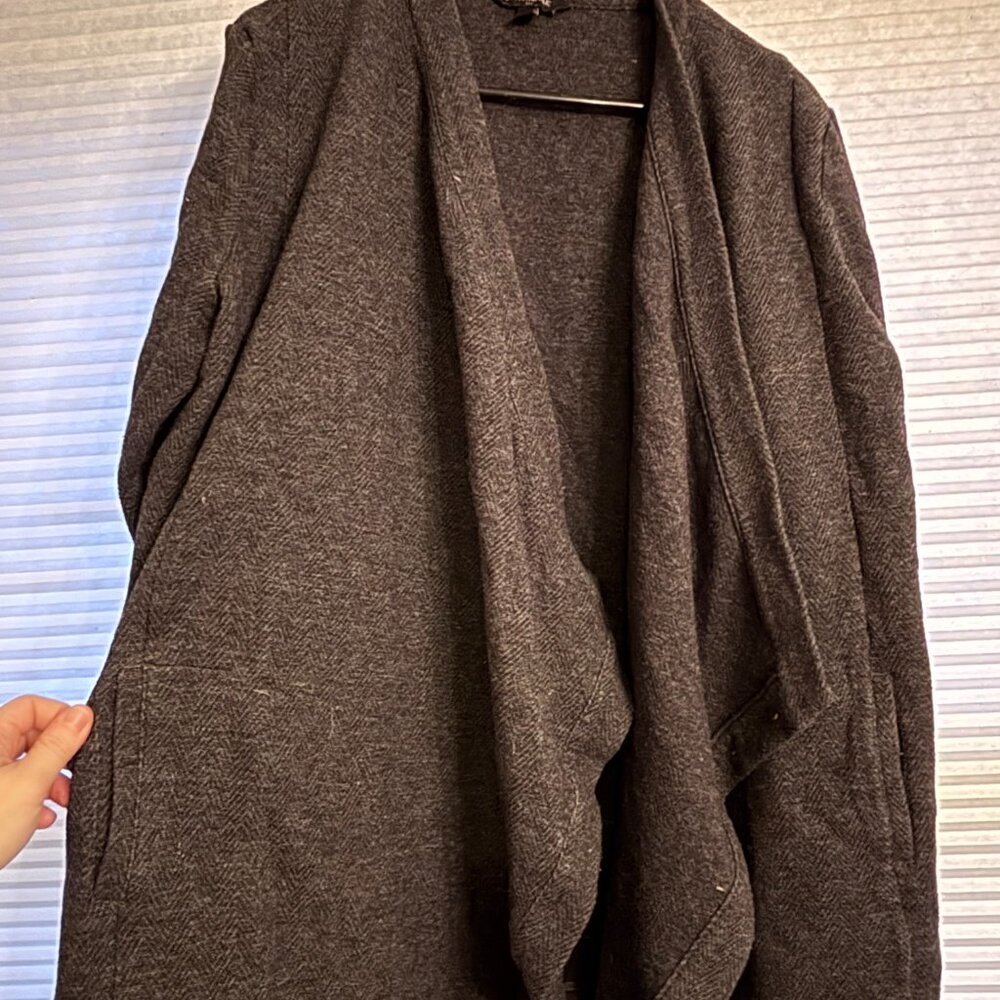 Banana Republic Gray Wrap Sweater L - Picture 2 of 3